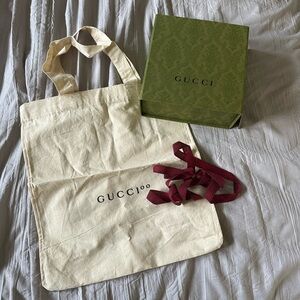 Gucci Belt Box and Canvas Tote
